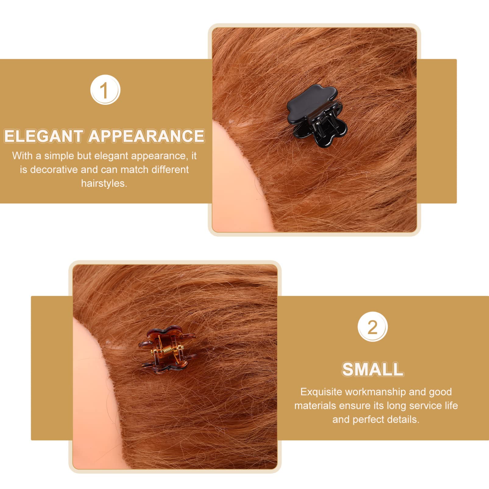 EXCLUZO 15Pcs Mini Hair Clips - Cute Non-Slip Hair Claw Clamps for Women, Girls & Kids - Perfect for School, Work & Everyday Hairstyles
