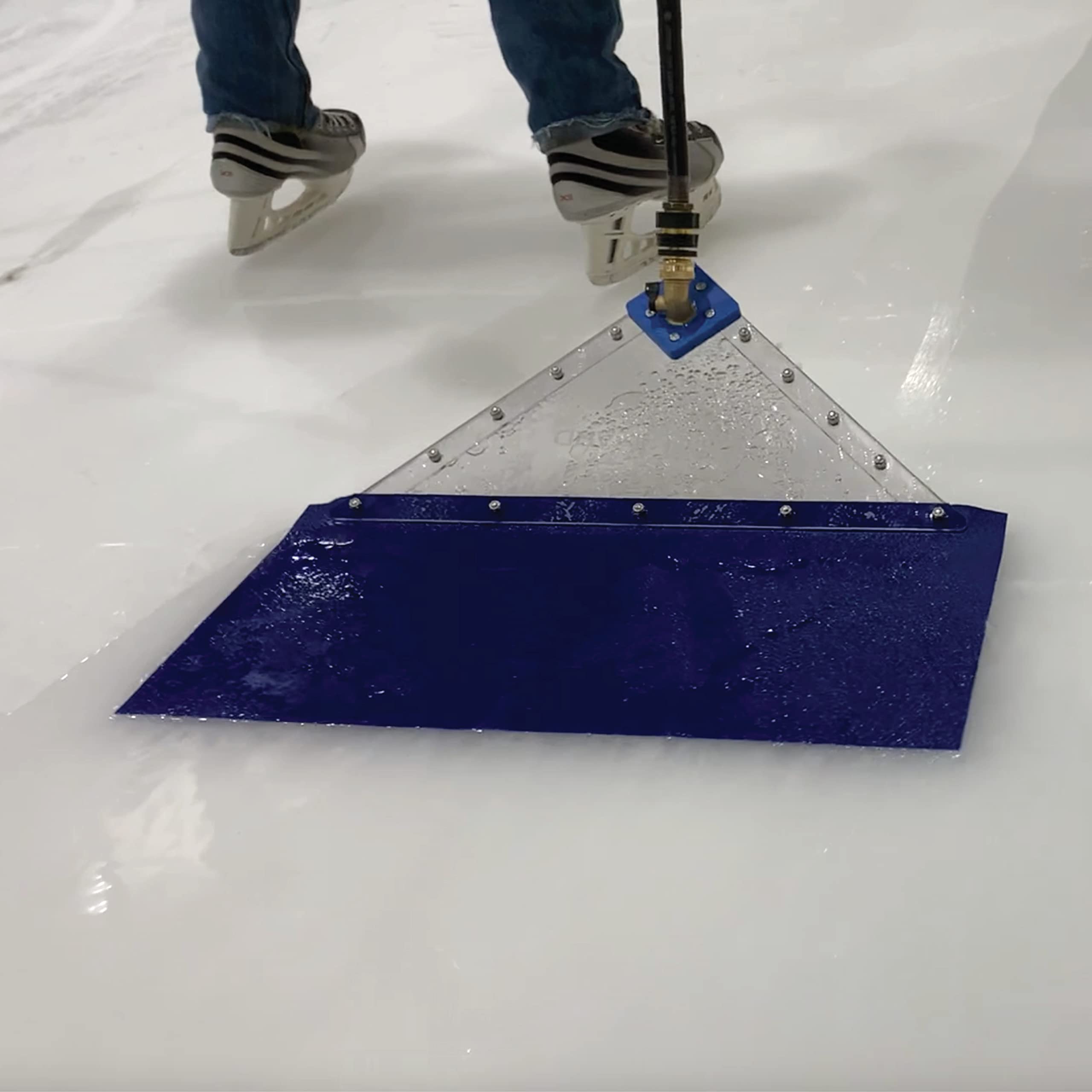 Rink Wizard's Magic Ice Resurfacer with Hose Handle - 24 Inch Wide Backyard Ice Rink Flooder for Skating & Hockey - Easy Garden Hose Attachment - Perfect for Winter Sports, Backyard Rink Maintenance, and Professional Ice Resurfacing