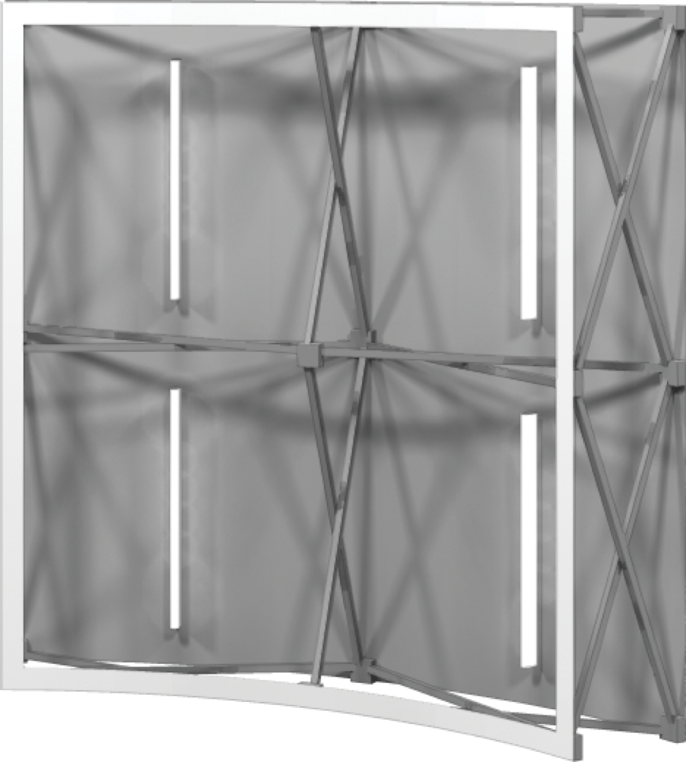 2 x 2 Backlit Hopup Tension Fabric Display Booth - Portable Trade Show Backdrop for Exhibitions, Events & Retail Stores - Perfect for Branding & Product Displays