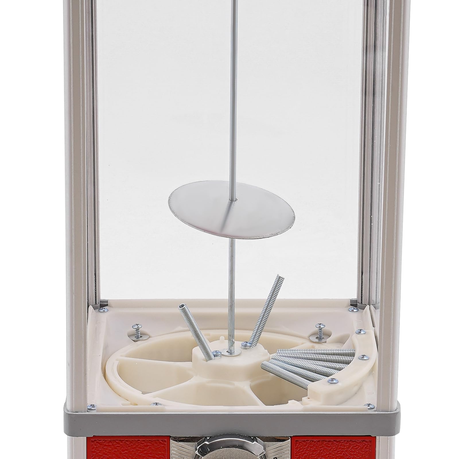 25in Height Commercial Vending Machine - 25 Cent Candy & Gumball Dispenser, Toy Capsule Vending Machine for Game Stores, Retail Shops, Arcades, Malls (Red) - Perfect for Kids' Entertainment & Small Business Revenue