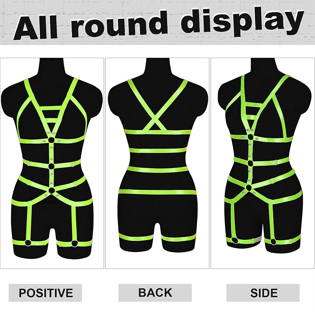 Sexy Women's Full Body Harness Garter Belt with Elastic Suspender & Stockings - Lingerie Set for Boudoir, Role Play & Romantic Nights