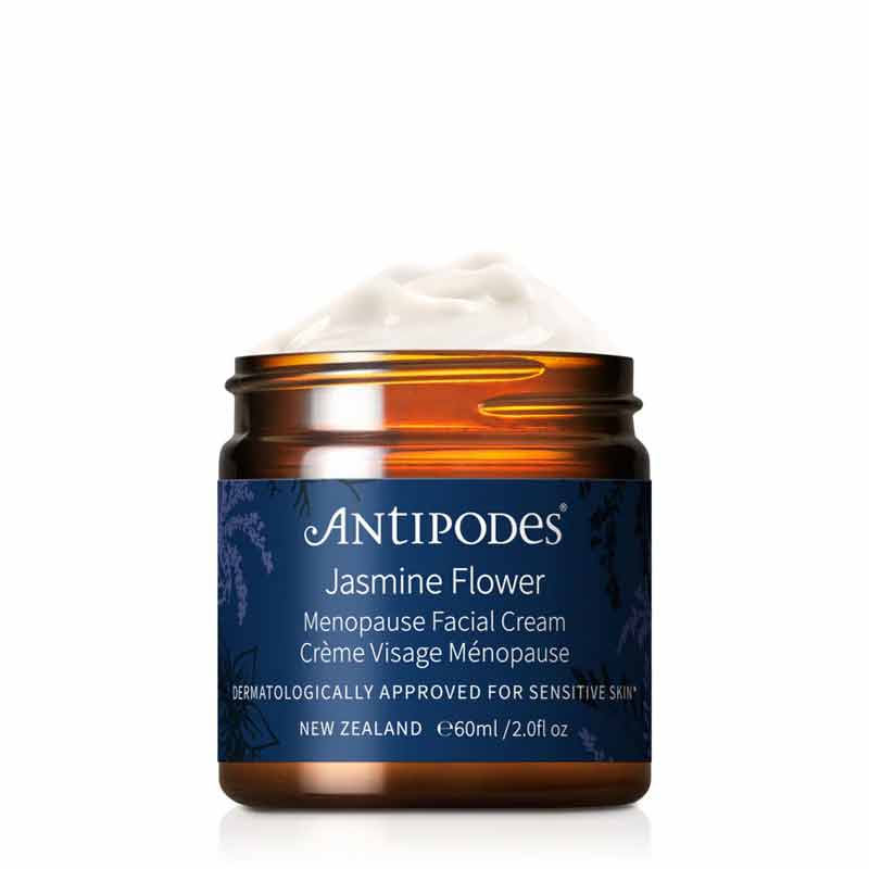 Antipodes Jasmine Flower Menopause Facial Cream - Organic Anti-Aging Moisturizer for Women - Hydrating Night Cream for Dry Skin - Perfect for Menopause Skin Care Routine & Nighttime Use