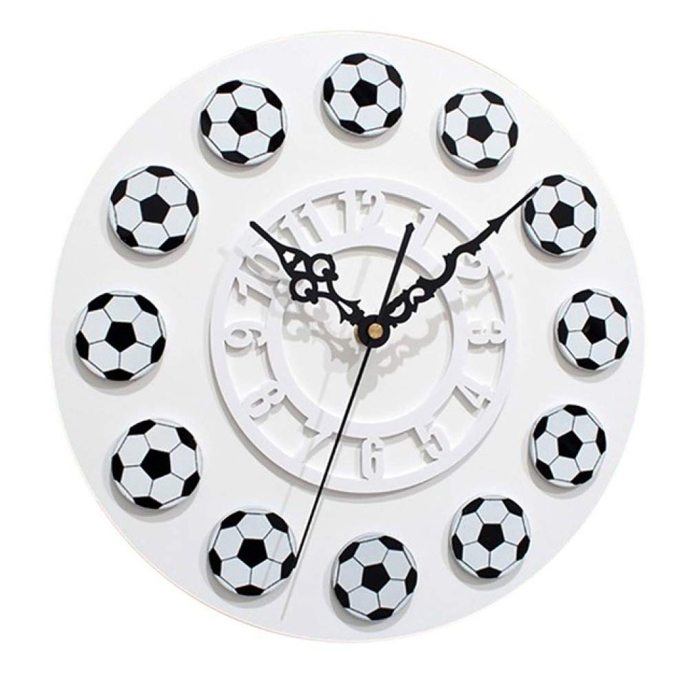 Vintage Distressed Football Wall Clock - Creative Decorative Hanging Clock for Kids Room & Living Room | Perfect for Sports-Themed Decor & Children's Bedrooms