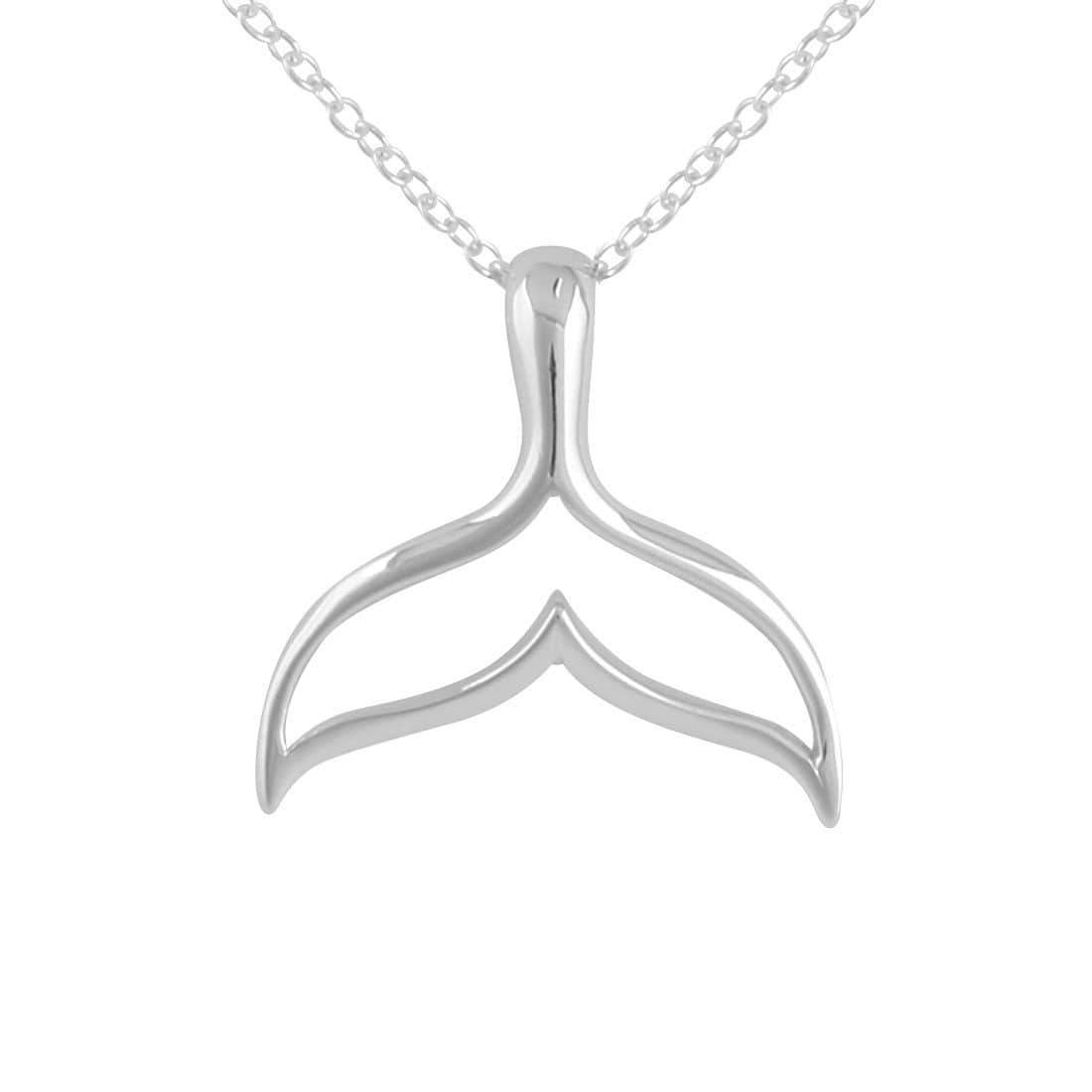 Minke Whale Tail Pendant Necklace - Handmade Silver Jewelry for Women, Ocean Inspired Gift for Marine Lovers - Perfect for Beach Vacations & Boho Fashion