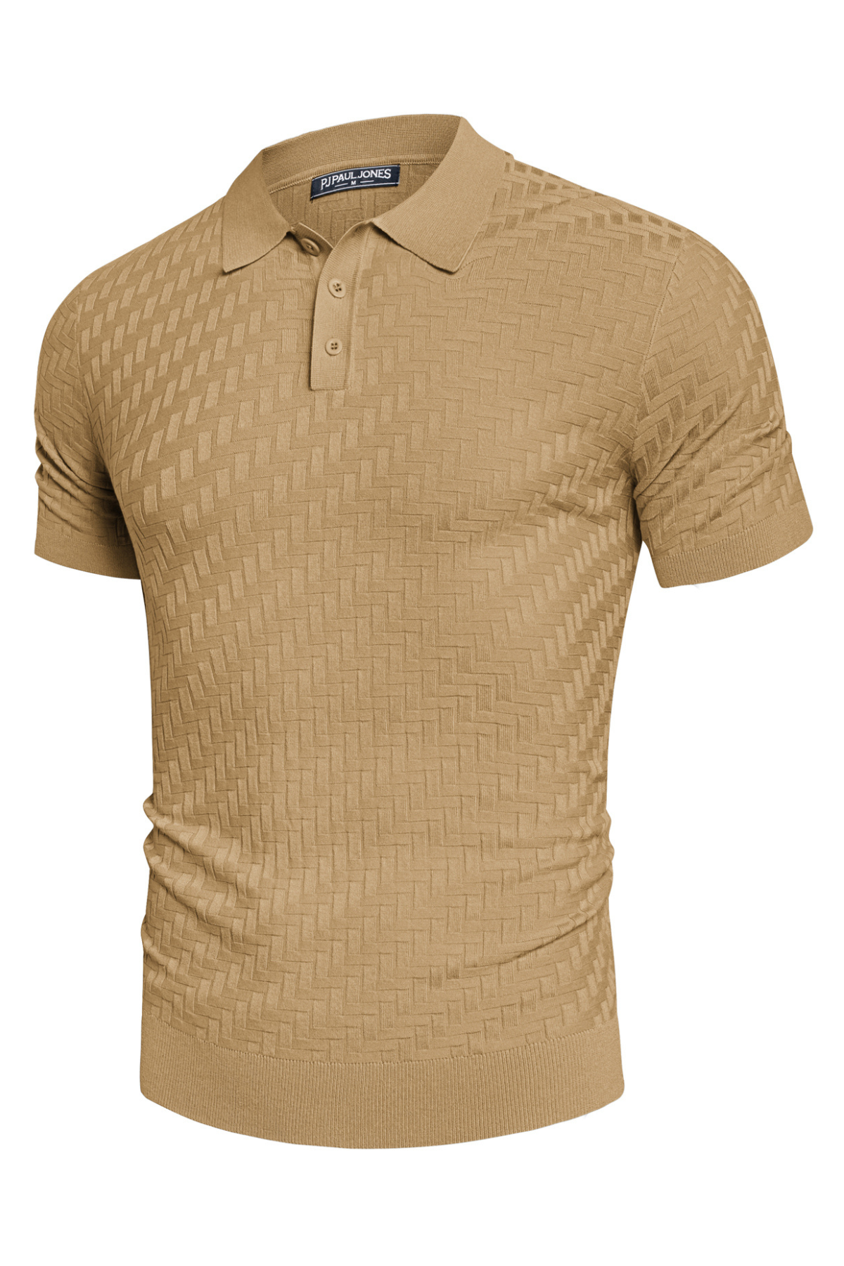 Vintage Men's Polo Shirts - Casual Knit Texture Golf Shirt for Men - Perfect for Golf, Office & Casual Wear