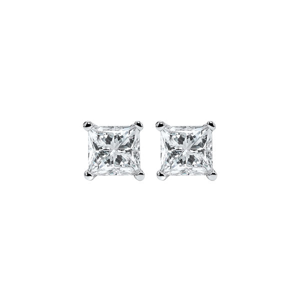 14K White Gold Diamond Stud Earrings (1/2 CTW) - Perfect for Weddings, Anniversaries & Special Occasions