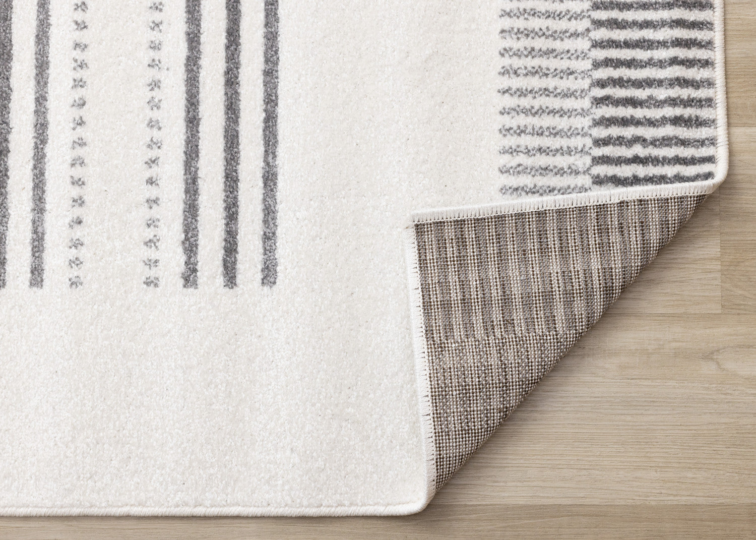 Claremont Modern Area Rug 5' x 8' - Sleek White & Grey Design for Living Room, Bedroom & Office | Soft Contemporary Rug for Home Decor