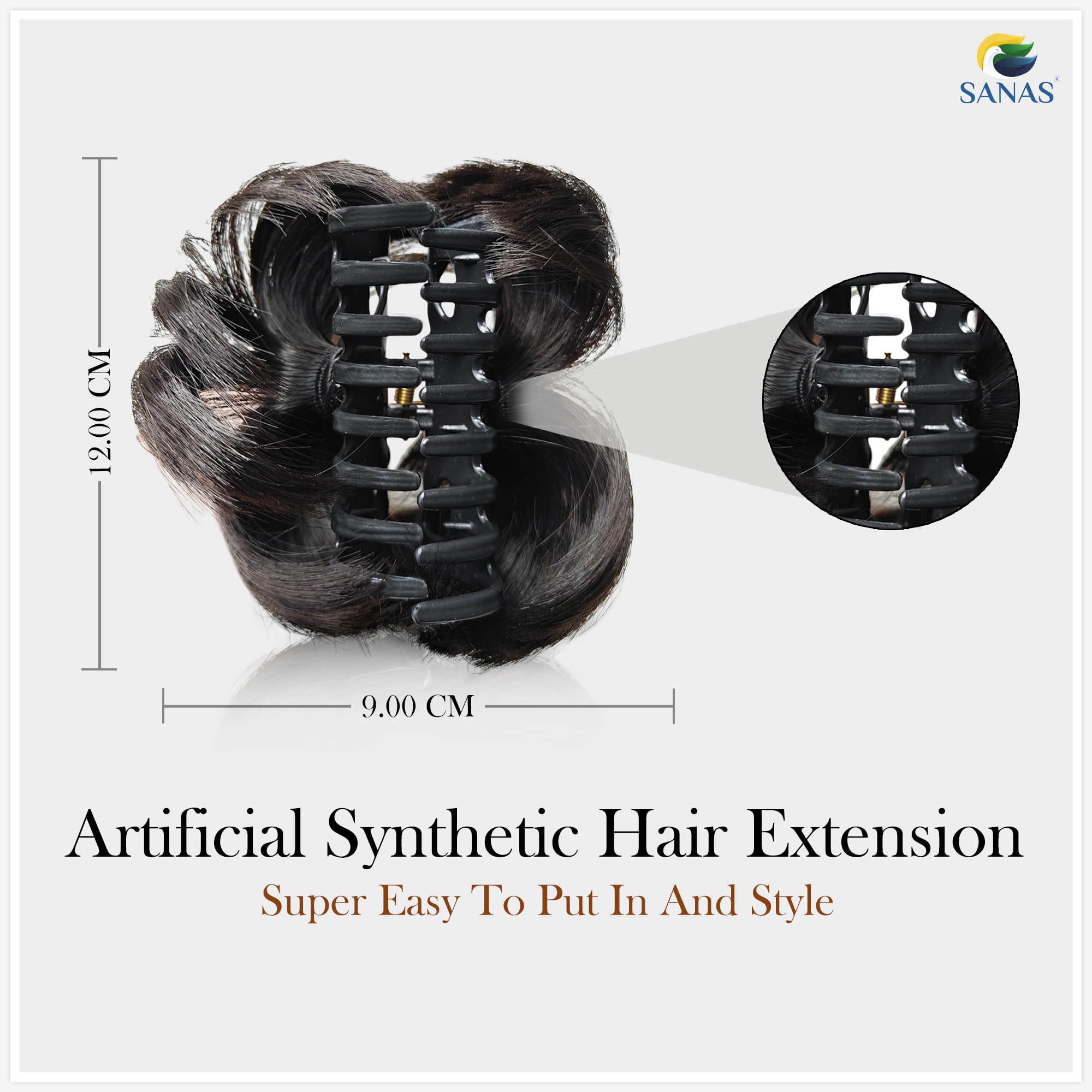 Stylish Artificial Hair Bun Clip for Women - 1PC Brown Jooda Bun Hairstyle Accessory | Perfect for Parties, Weddings & Everyday Elegance