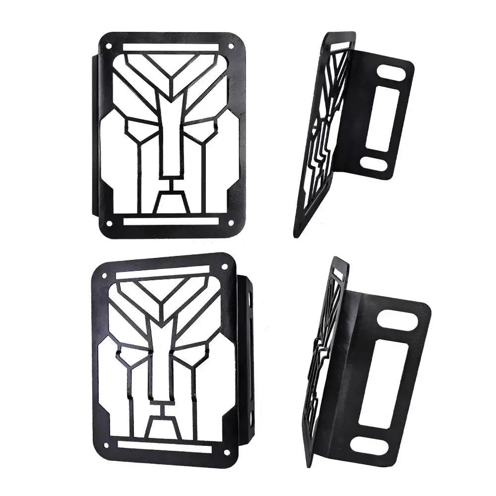 4D LED Taillight Guard for 2007-2018 Jeep Wrangler JK/JKU - Aluminum Alloy Protection with Bright Lighting - Perfect for Off-Roading & Night Driving