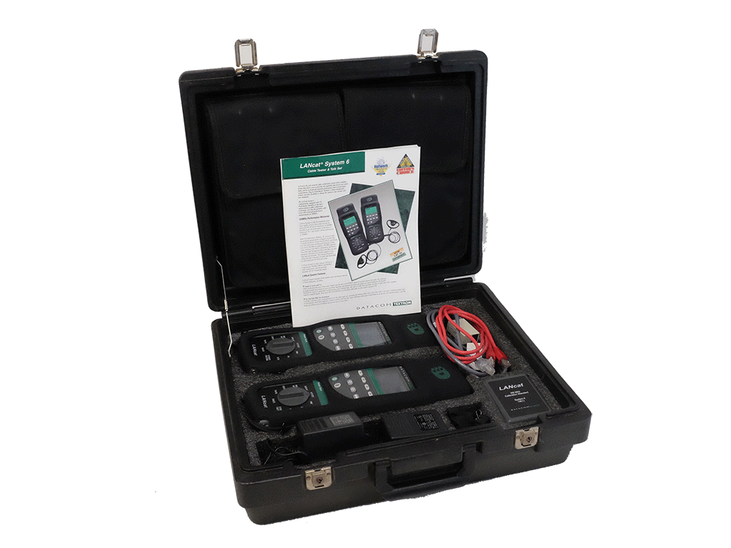 Greenlee LANcat Fluke Style System6 Network Cable Tester with Case, Manuals & Software - Professional Ethernet Cable Testing for IT Networks & Data Centers