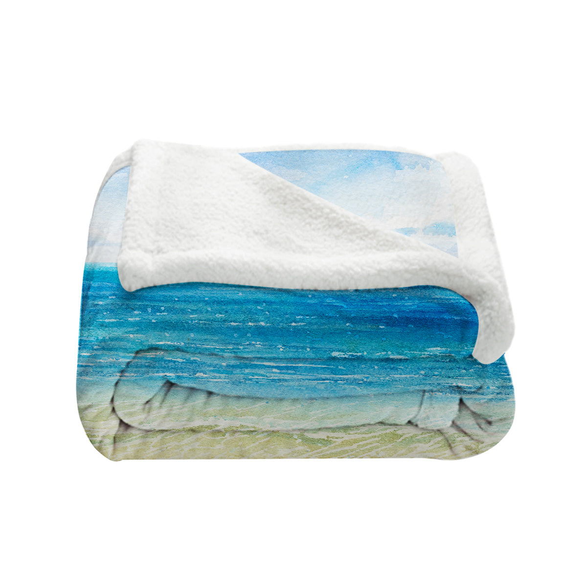 Beach Painting Bedspread Blanket - Coastal Themed Bedding Set for Summer Decor, Beach House Aesthetics & Boho Chic Style | Perfect for Guest Rooms, Vacation Homes & Coastal Living Spaces