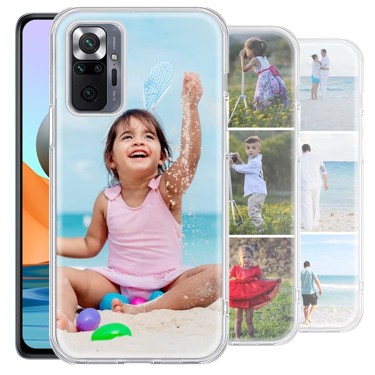 Customizable Transparent Phone Case for Xiaomi Redmi Note 10S 4G (6.43