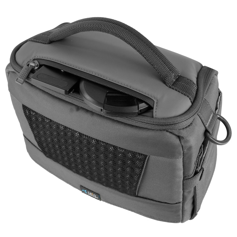 VEO 24M Gray Camera Shoulder Bag - Durable DSLR/SLR Camera Case with Adjustable Strap for Photographers - Perfect for Travel, Hiking & Outdoor Photography