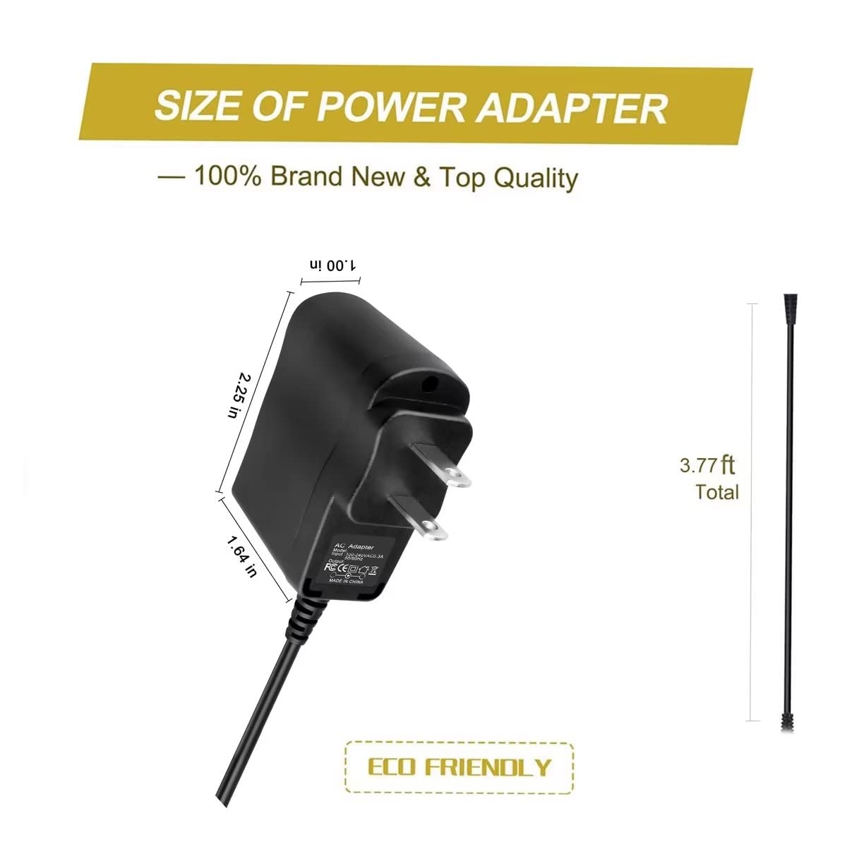 AC/DC Power Adapter for UU24 Wireless Baby Monitor with Digital Camera - Replacement Charger Cord & Wall Plug for UU Infant Video Monitor - Perfect for Home Nursery & Travel Use
