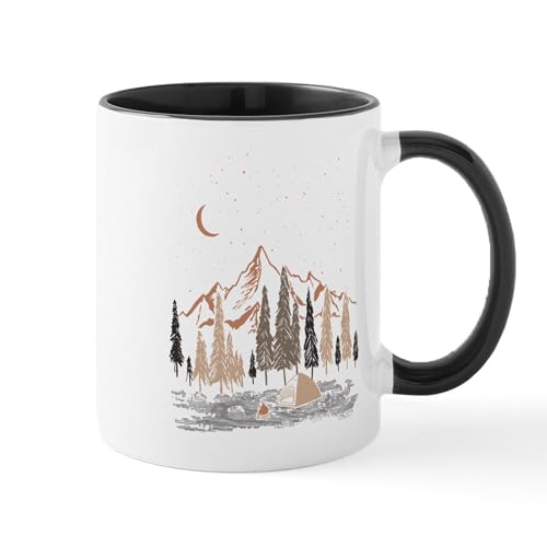 White/Black Inside - Night In The Forest Mugs