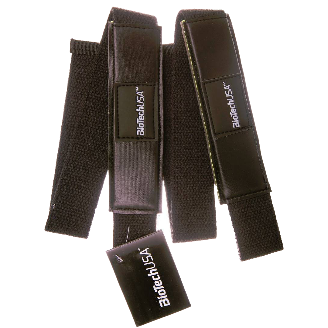 BioTechUSA Clinton Wrist Support Bands - Premium Black Fitness Wristbands for Weightlifting, CrossFit & Gym Training