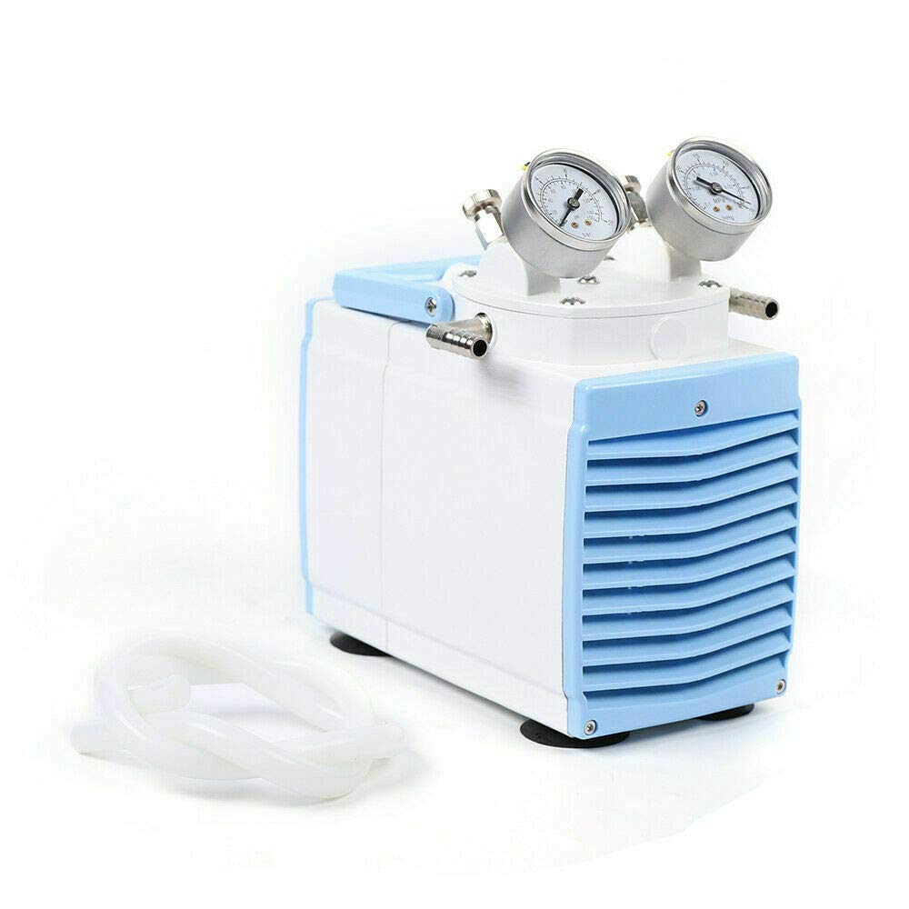 Oil Free Diaphragm Vacuum Pump 160W 110V - 30L/min High Flow Lab Oilless Pump with Adjustable Pressure for Vacuum Filtration, Scientific Experiments & Medical Applications