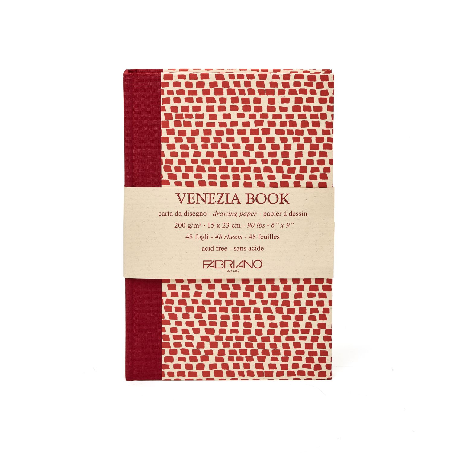 Fabriano Venezia Sketchbook - 15x23cm (6x9 inches) 200gsm Watercolor Paper - Premium Artist Notebook for Drawing, Painting & Calligraphy - Perfect for Travel & Studio Use