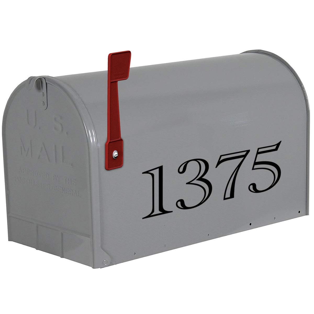 VWAQ Custom House Number Vinyl Decal - Personalized Mailbox Lettering Sticker - Weatherproof Address Sign for Home & Garden (Black) - Perfect for Mailboxes, Front Doors & Outdoor Decor