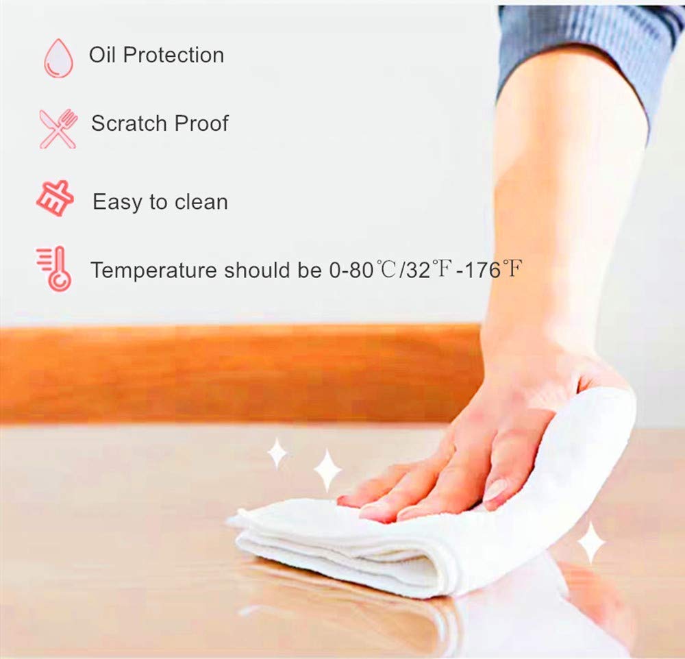 VALLEY TREE 46 x 96 Inch Clear PVC Table Protector - 1.5mm Thick Waterproof Plastic Desk Mat for Dining Table, Office Desk, Crafting & Study - Perfect for Spill Protection & Surface Safety