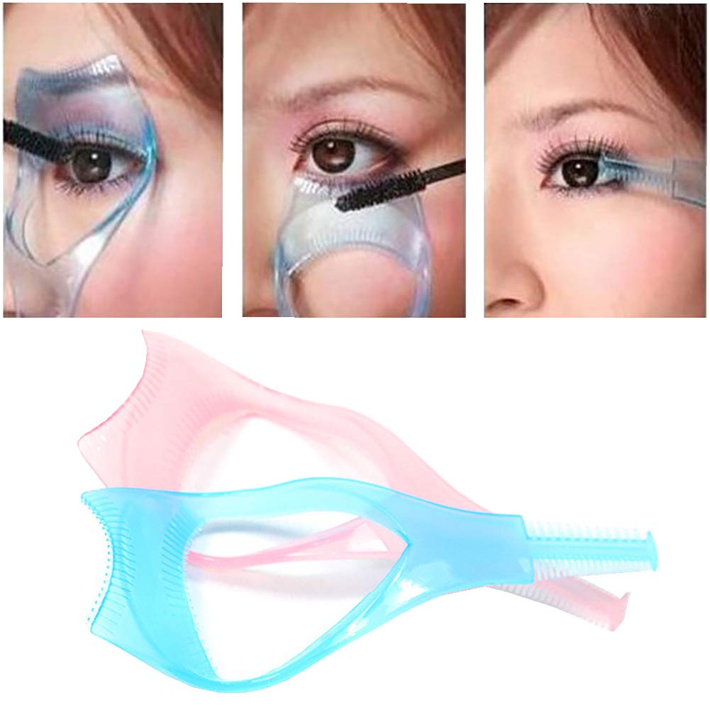 4-Pack 3-in-1 Plastic Mascara Applicator Guide & Eyelash Comb - Professional Makeup Tool for Perfect Lashes - Ideal for Home, Salon & Travel Use