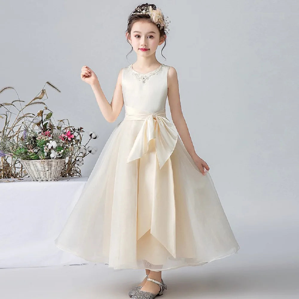 Elegant Cap Sleeve Princess Pageant Dress for Wedding, Birthday Party, Junior Bridesmaid | Perfect for Formal Events, Prom, Quinceañera & Special Occasions