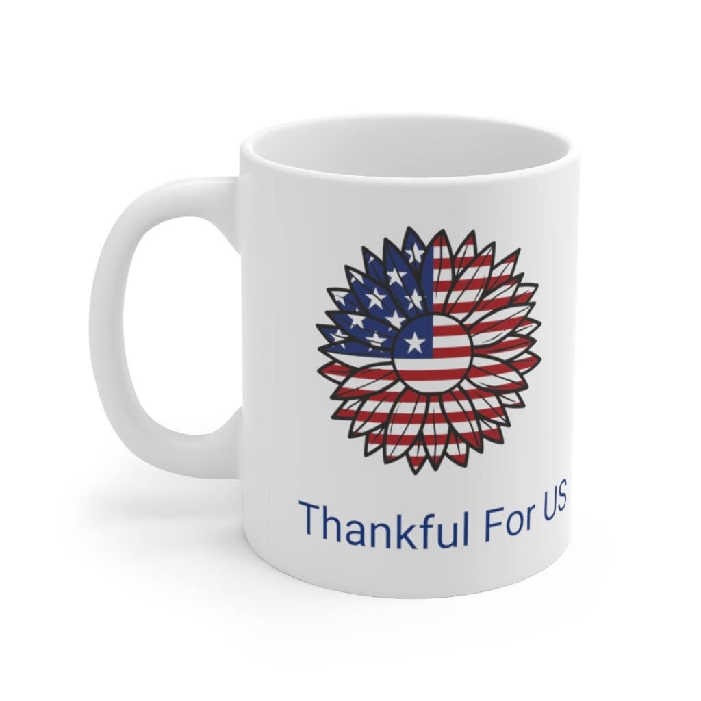 Custom Patriotic July 4th Coffee Mug - Personalized 4th of July Coffee Cup with American Flag Design - Perfect for Independence Day Celebrations, Office Gifts & Morning Coffee