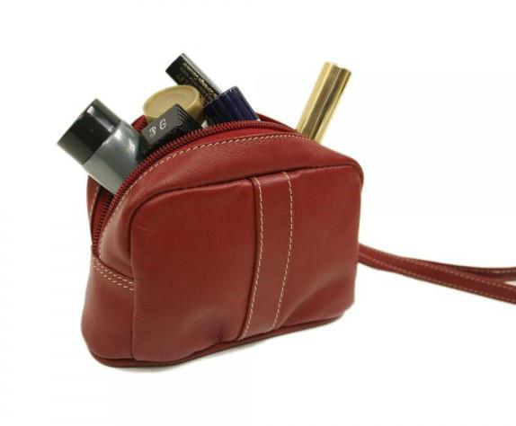 Premium Genuine Leather Cosmetic Case for Women - Travel Makeup Bag with Multiple Pockets - Perfect for Travel, Gym, and Everyday Use