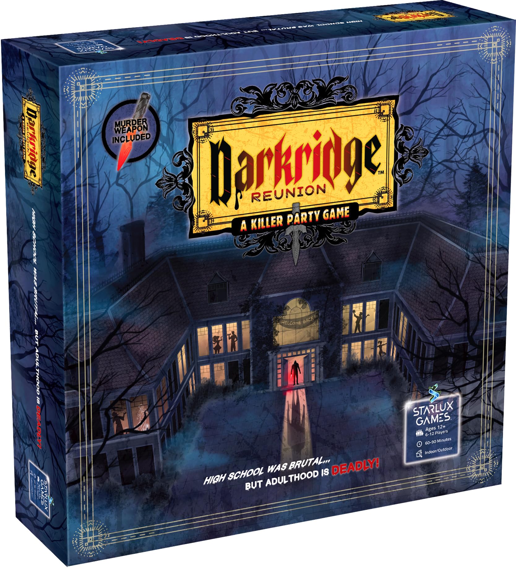 Darkridge Reunion Murder Mystery Game for 6-12 Players - High School Reunion Party Kit