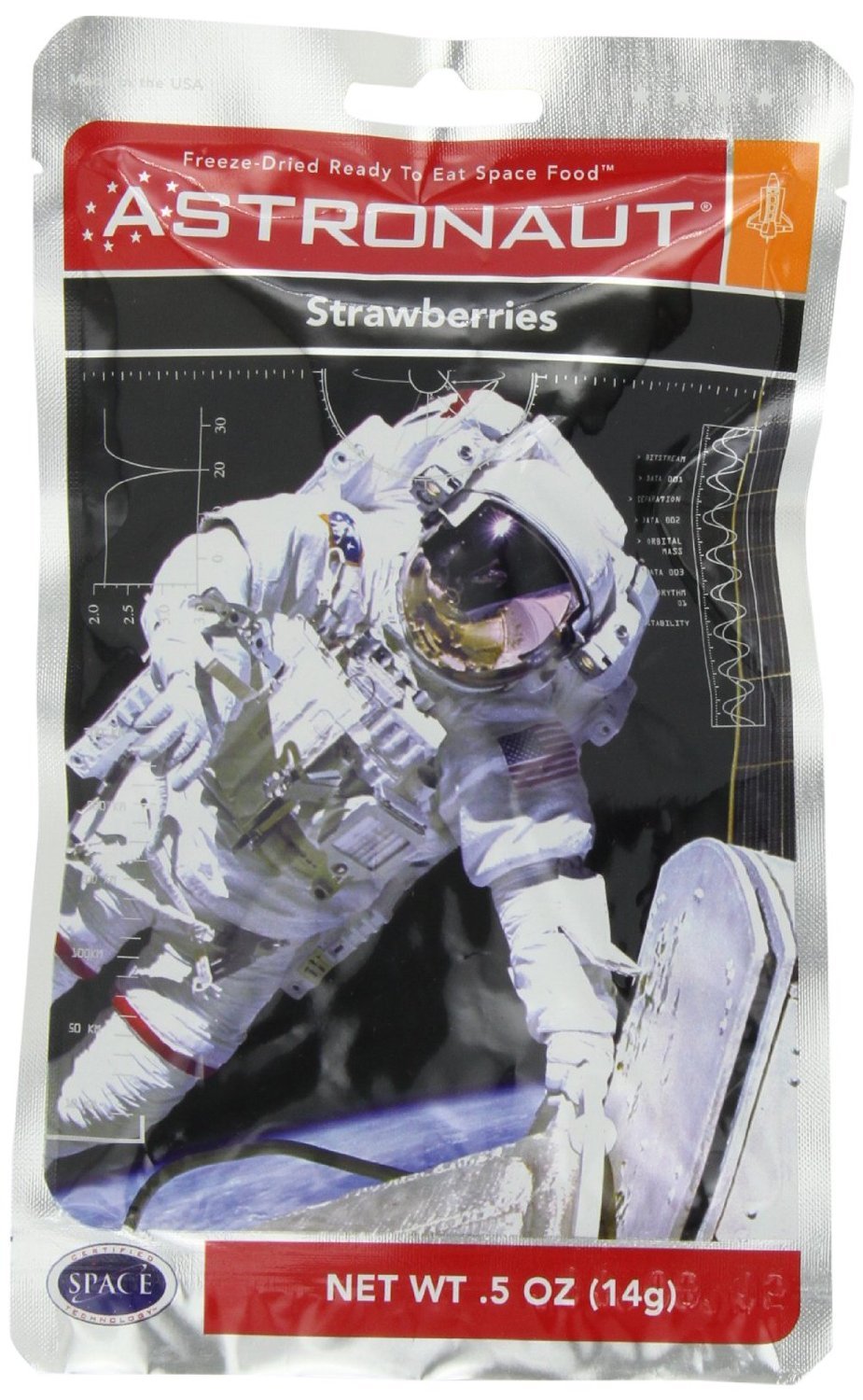 Freeze-Dried Astronaut Strawberries - 10 Pack | American Outdoor Products by Funky Food Shop | Perfect for Camping, Hiking & Emergency Food Storage