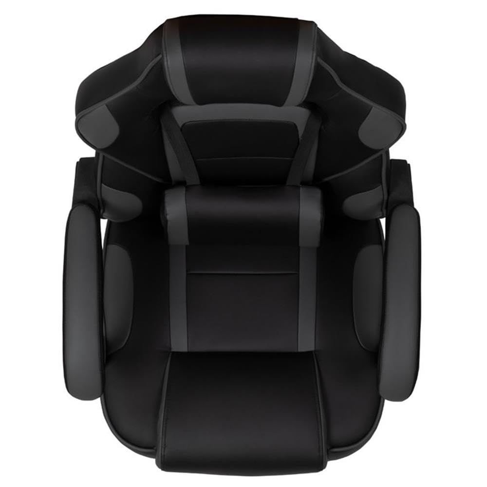 Flash Furniture X40 Ergonomic Gaming Chair - Reclining Back, Adjustable Arms, Slide-Out Footrest & Lumbar Support - Black/Gray - Perfect for PC Gaming, Office Work & Home Theater Relaxation