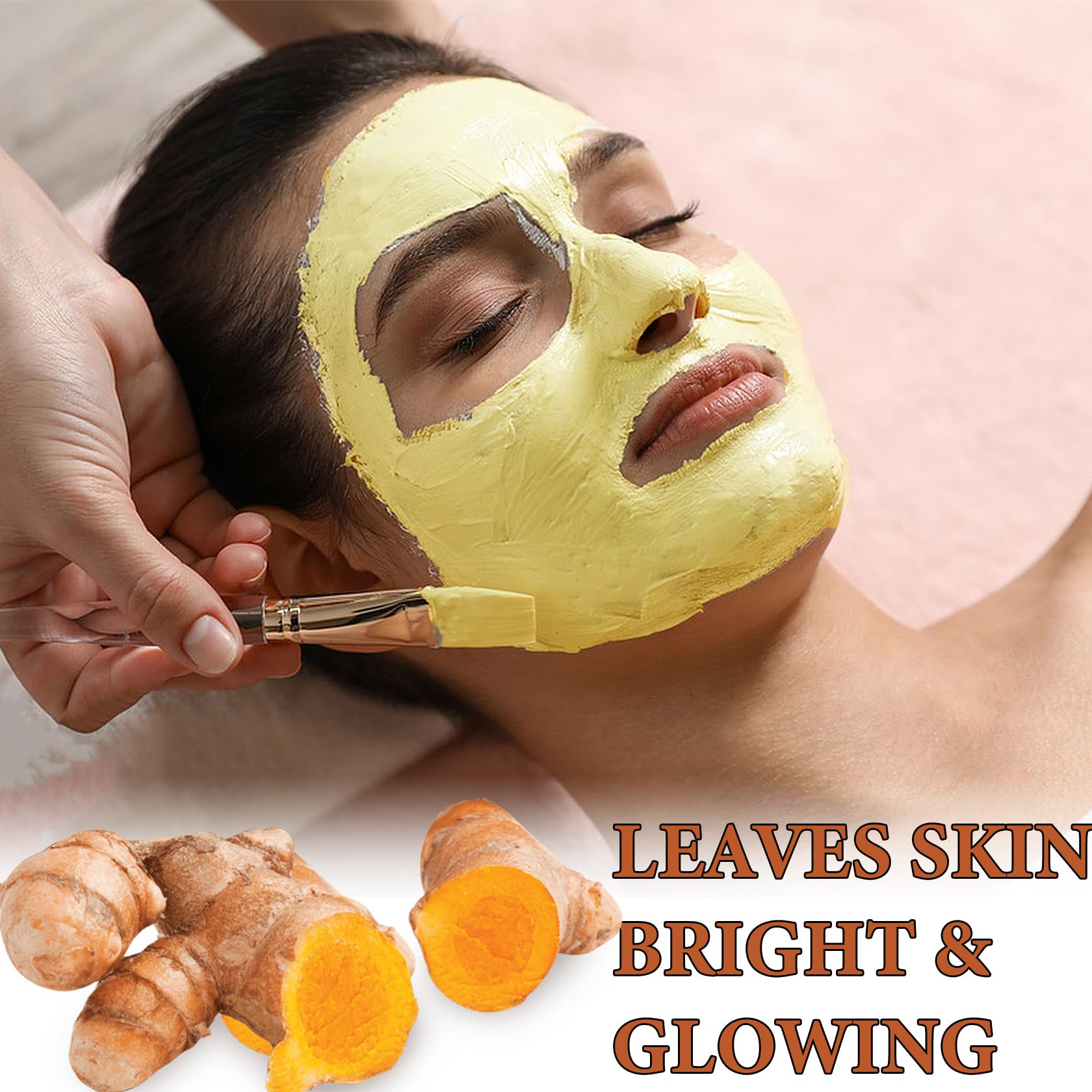 Turmeric Vitamin C Clay Face Mask with Kaolin Clay - Deep Pore Cleansing, Oil Control & Blackhead Removal for Smooth, Radiant Skin | Reduces Dark Spots & Acne | Perfect for Daily Skincare Routine & Spa Nights
