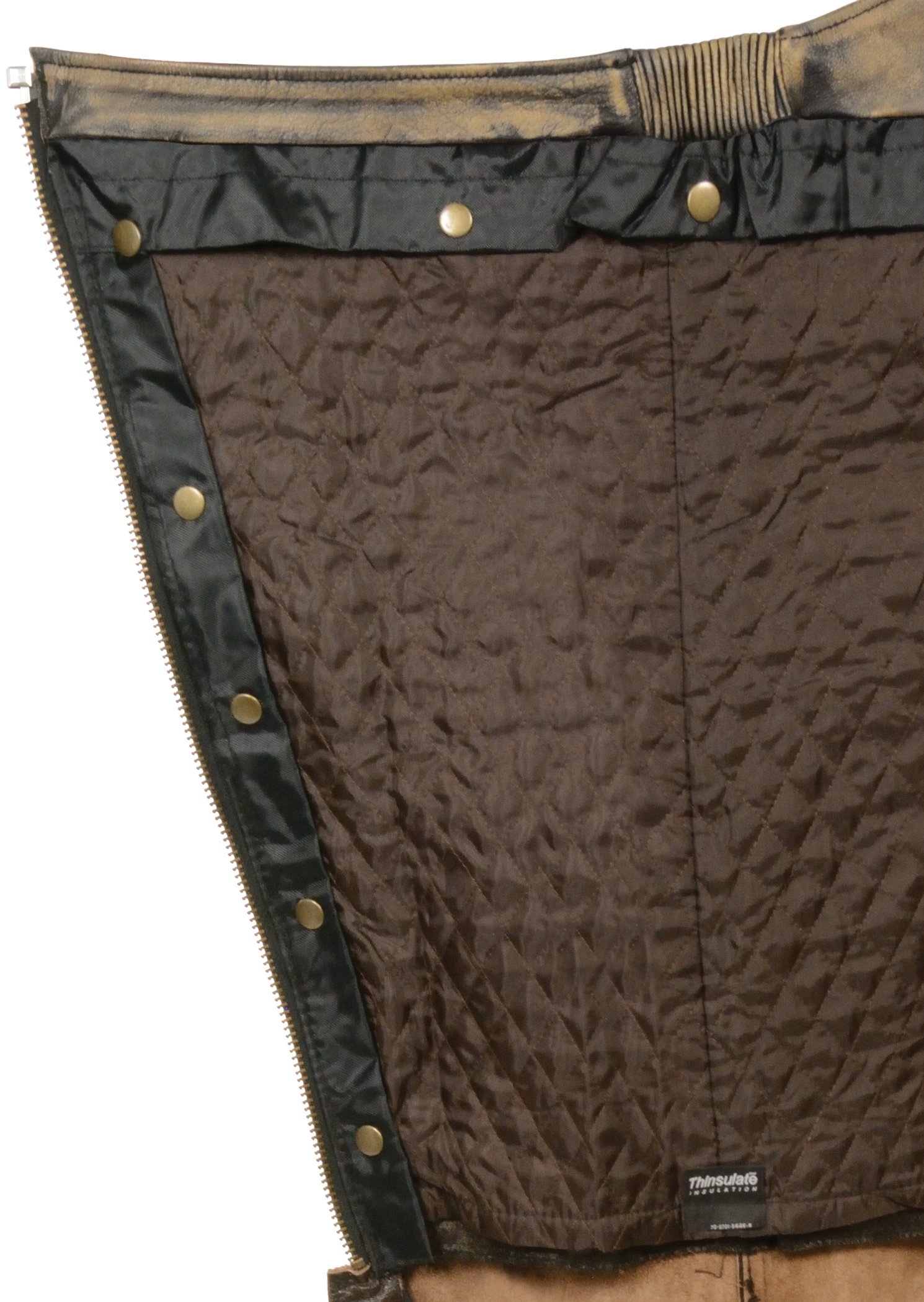 Milwaukee MLM5500 Men's Distressed Brown Leather Motorcycle Chaps - 4 Pockets, Thermal Lined for Winter Riding - Durable Biker Gear for Harley, Cruiser & Adventure Bikes