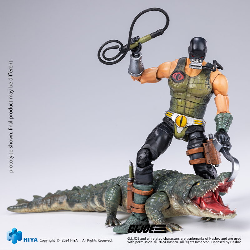 PRE ORDER 1/18 HIYA 4-Inch G.I.Joe Croc Master & Fiona Action Figure - Exquisite Mini Collectible Series for Display & Role Play Scenes