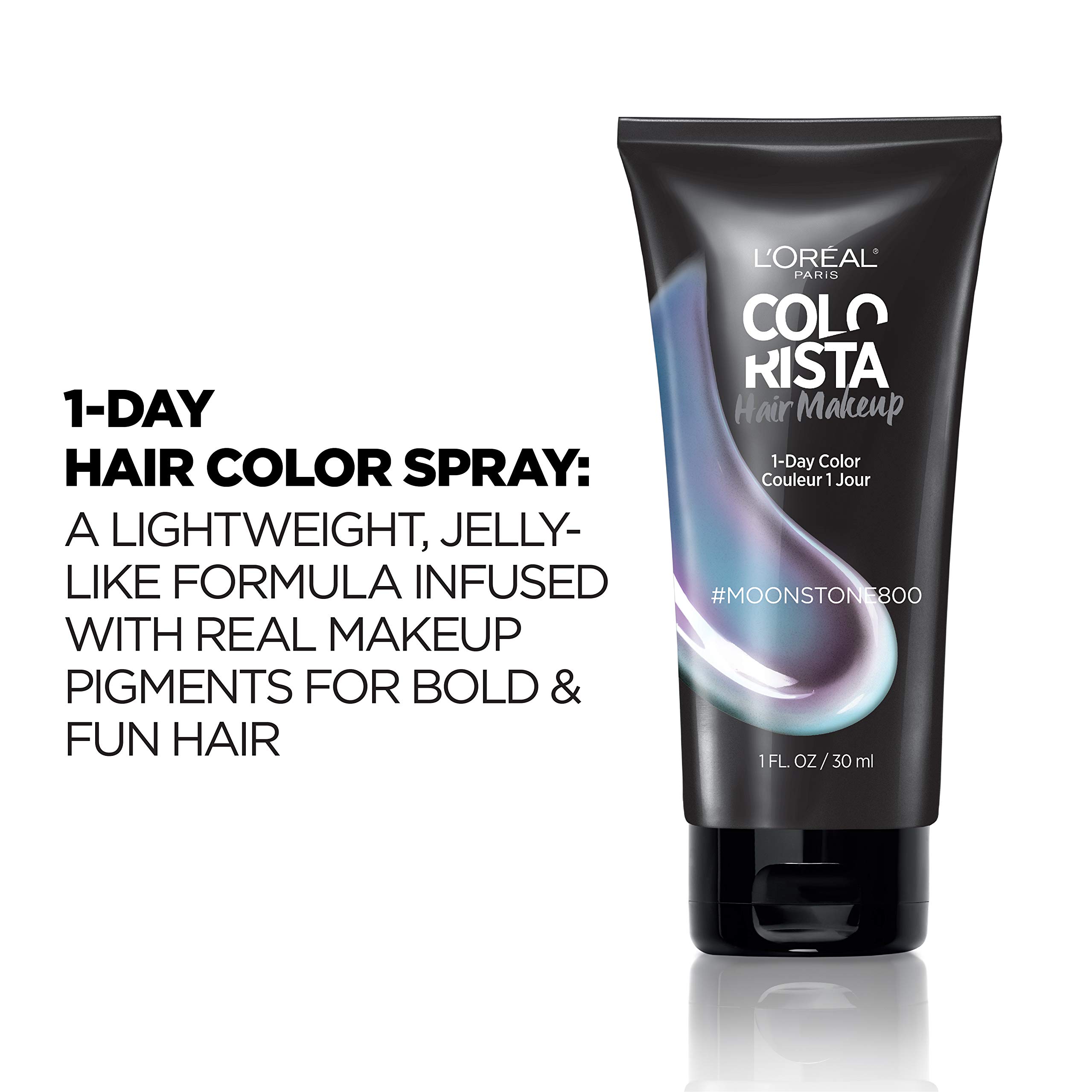 L'Oréal Paris Temporary 1-Day Hair Color for Blondes & Brunettes - Moonstone Gray (1 Fl Oz) | Washable Hair Makeup | Perfect for Parties, Halloween & Costume Events