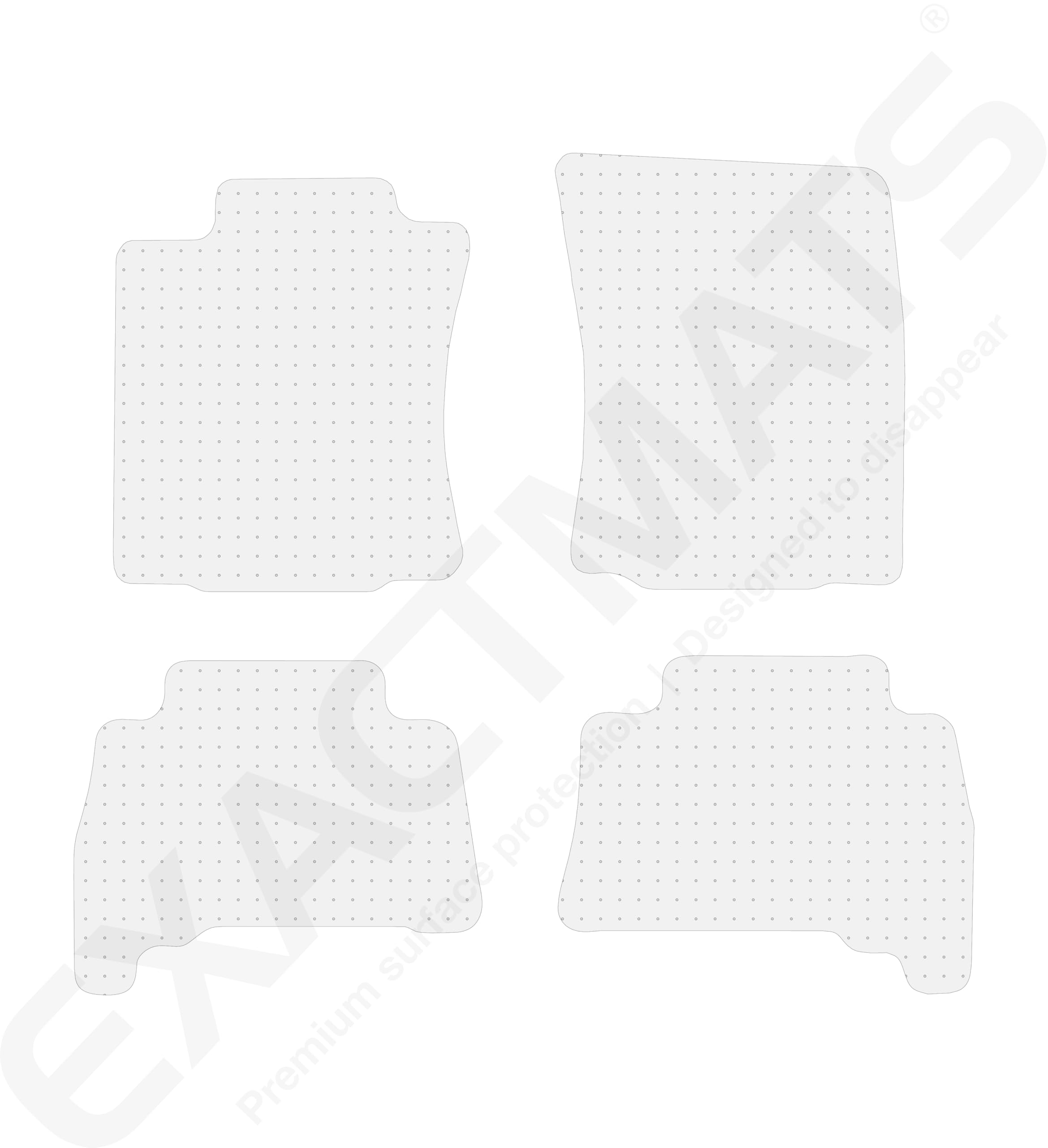 Premium Clear Floor Mats for Lexus GX 460 (2014-2022) - 1st & 2nd Row Protection | Heavy-Duty USA Made Overlay Mats | Perfect for All-Weather, Mud & Spill Protection - Fits 7-Passenger Models Without Rear AC