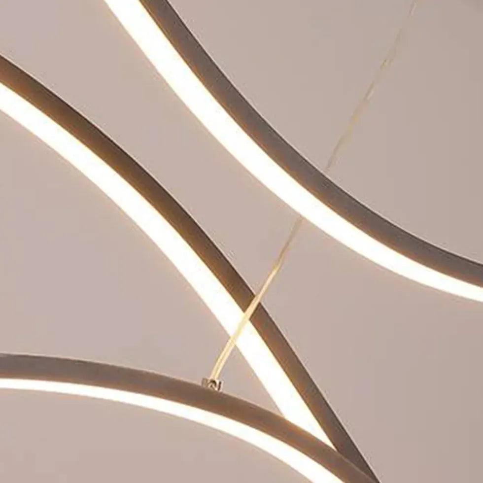 Modern Black Curved Pendant Light for Dining Room - Minimalist Design, Adjustable Hanging Fixture - Perfect for Kitchen Island, Breakfast Nook & Contemporary Dining Spaces