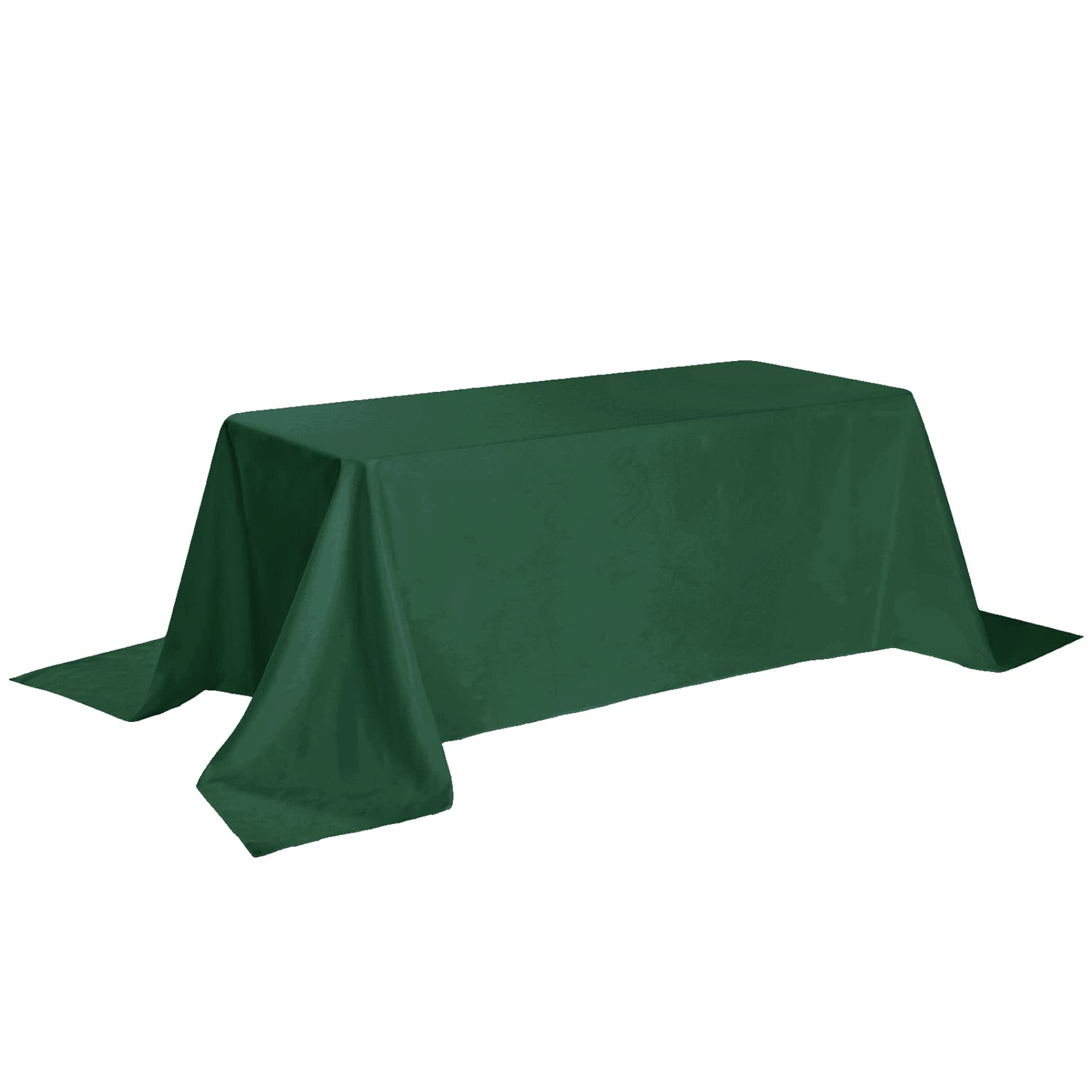 Rectangle Tablecloth - 90x132 Inch Stain & Wrinkle Resistant Washable Polyester Table Cover for Dining, Buffet & Wedding - Hunter Green | Perfect for Holiday Dinners, Restaurant Decor & Special Events