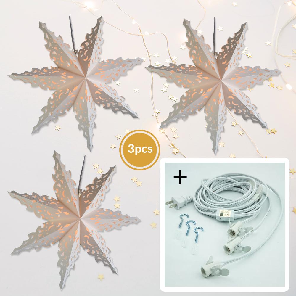 3-Pack White Winter North Star 24