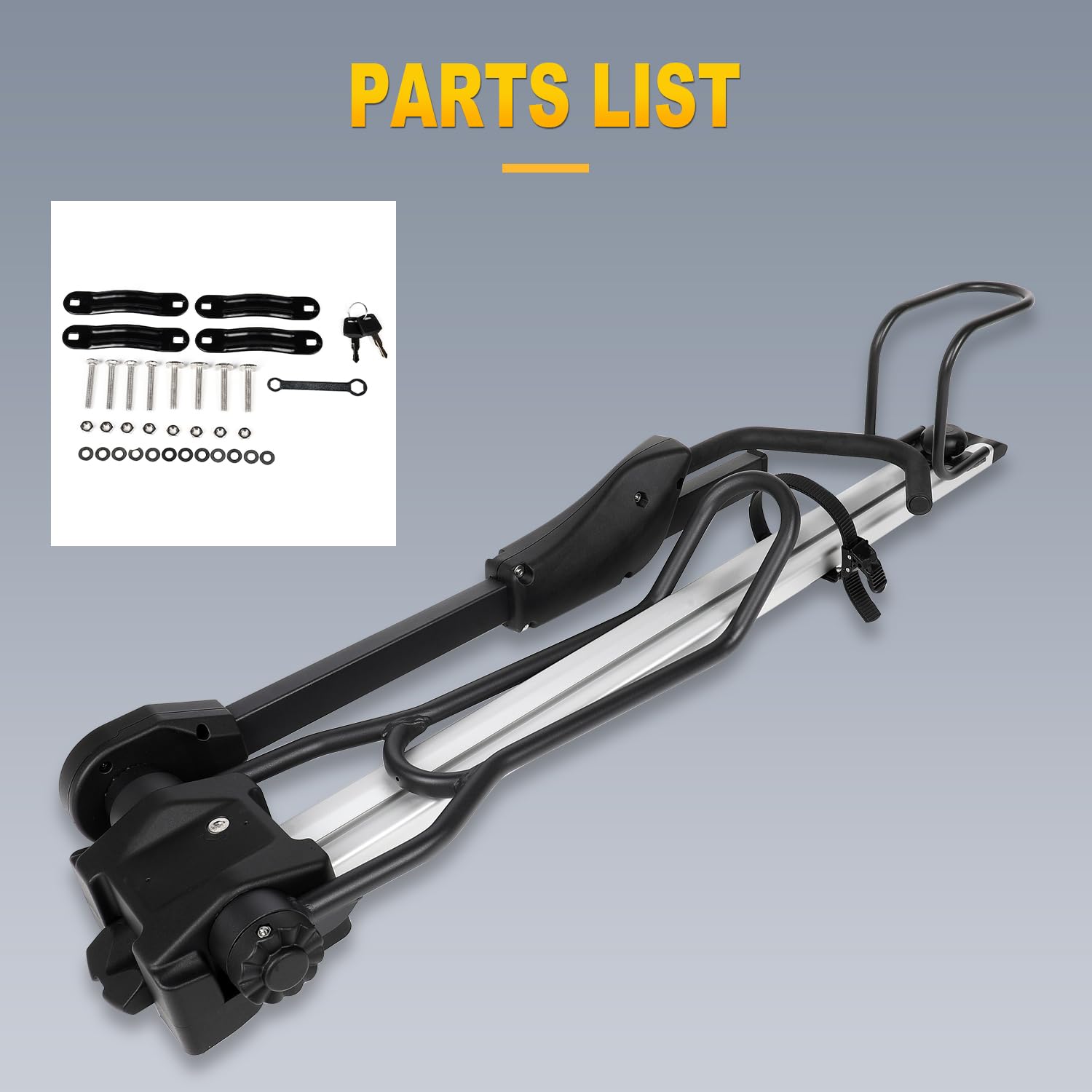 OCPTY Upright Bike Rack for Cars, SUVs, Trucks & Vans - Heavy Duty Roof Mount Bike Carrier (Set of 1) - Perfect for Road Trips, Camping & Outdoor Adventures