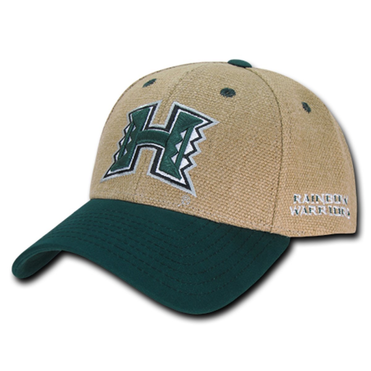 W Republic Apparel Structured Jute Cap - Adjustable Unisex Sun Hat for Men & Women | Perfect for Hawaii Vacations, Beach Outings, and Outdoor Adventures