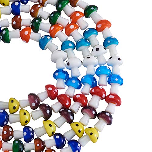 19x14.5mm Mixed Colors Mushroom