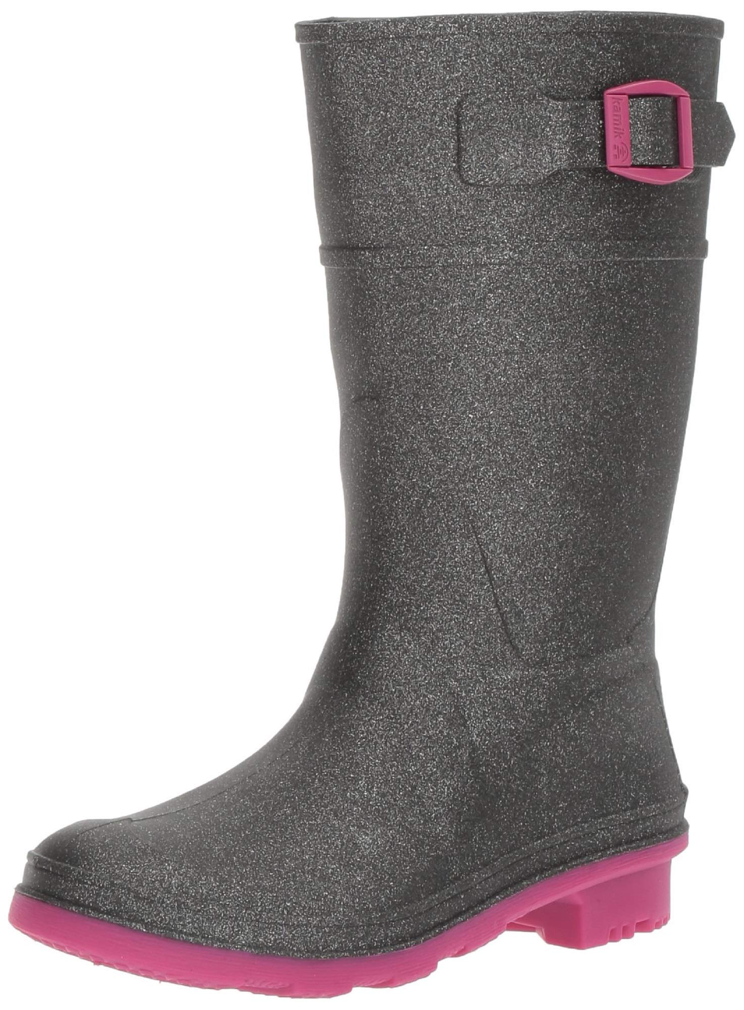 Kamik Glitzy Waterproof Rain Boots for Kids - Girls & Boys Non-Slip Winter Snow Boots - Perfect for School, Outdoor Play & Puddle Jumping