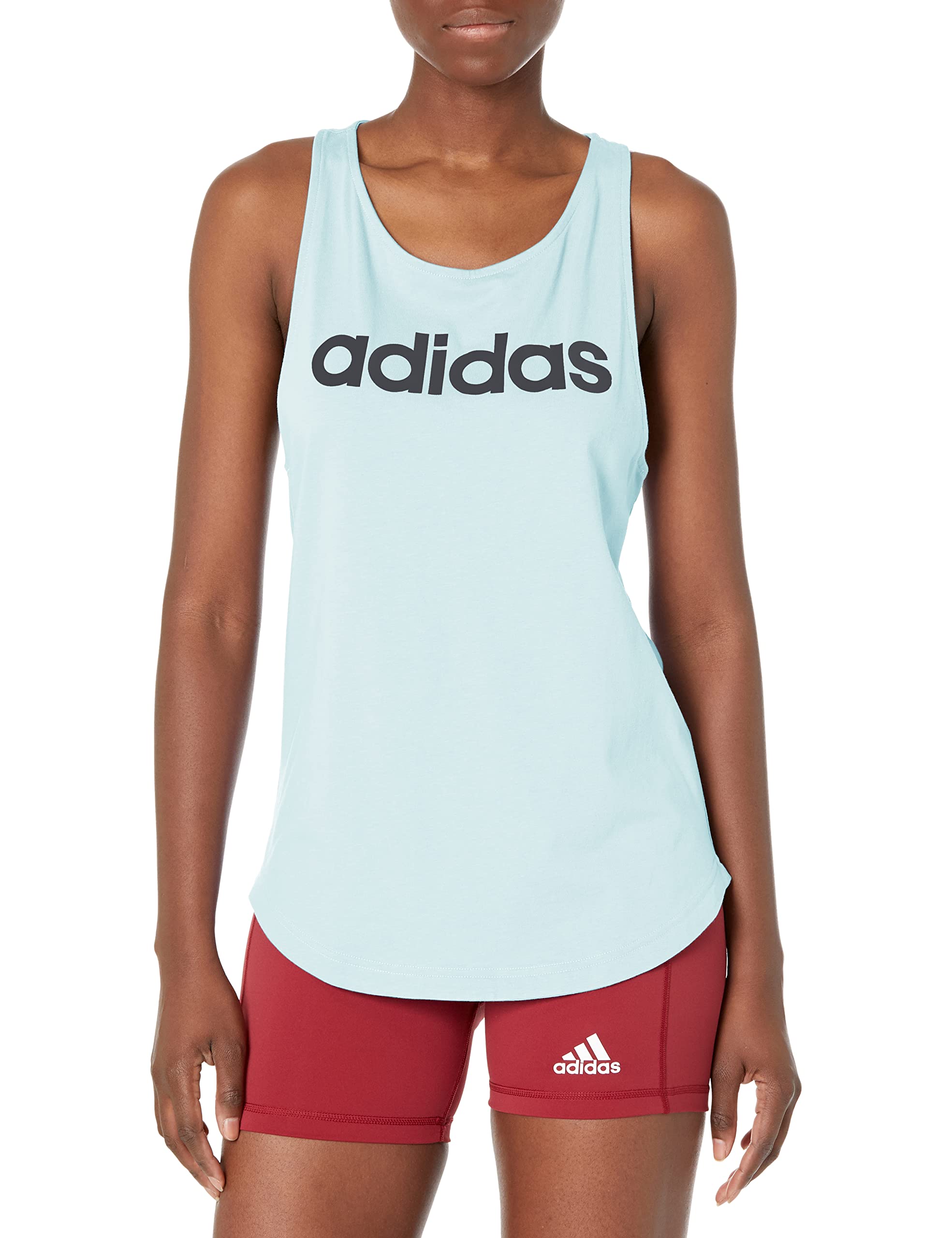 Adidas Women's Loungewear Essentials Loose Fit Logo Tank Top - Comfortable Casual Wear for Yoga, Gym & Home Relaxation