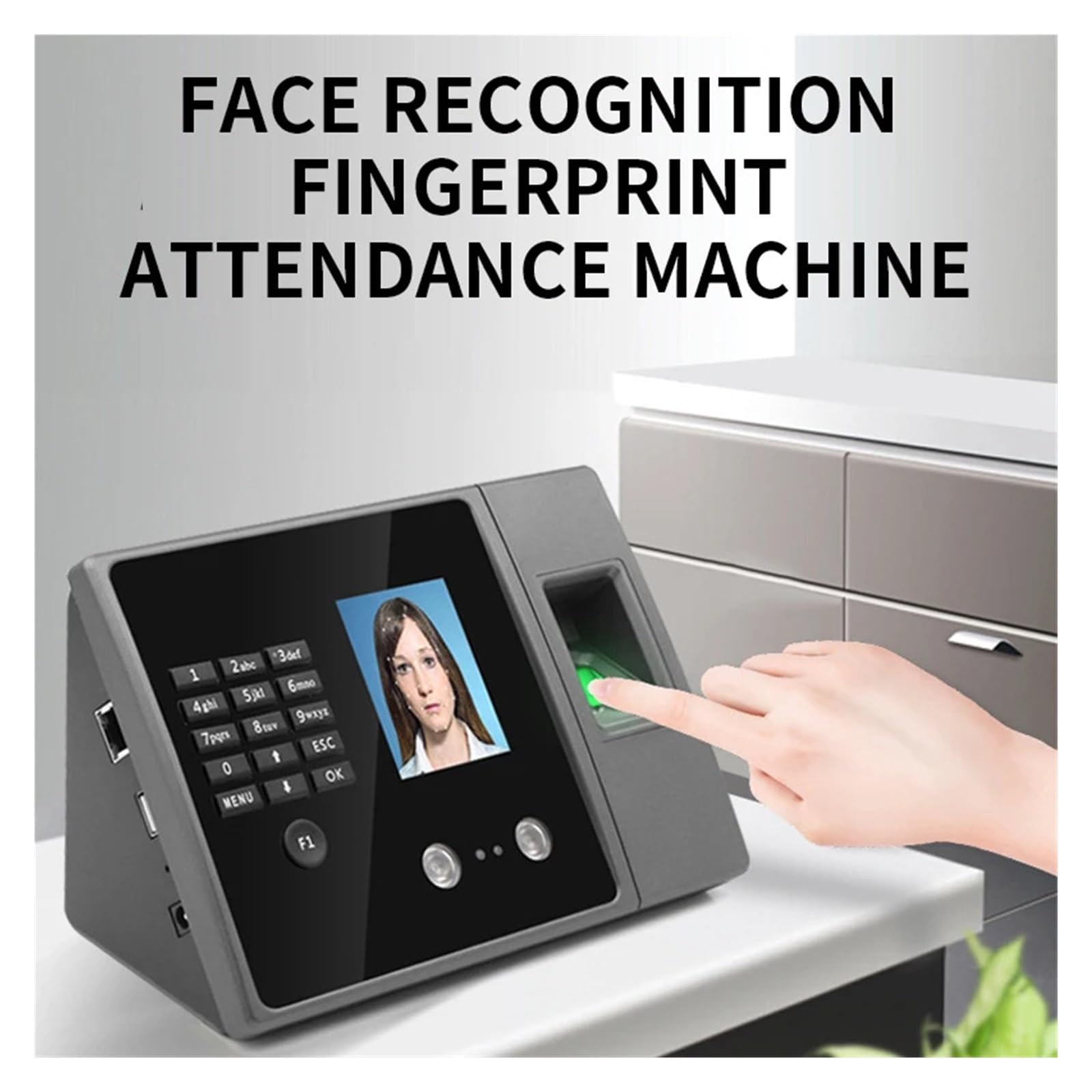 FA20 Biometric Time Clock - Facial Recognition & Fingerprint Attendance System for Employee Tracking - Ideal for Offices, Schools, and Access Control Management