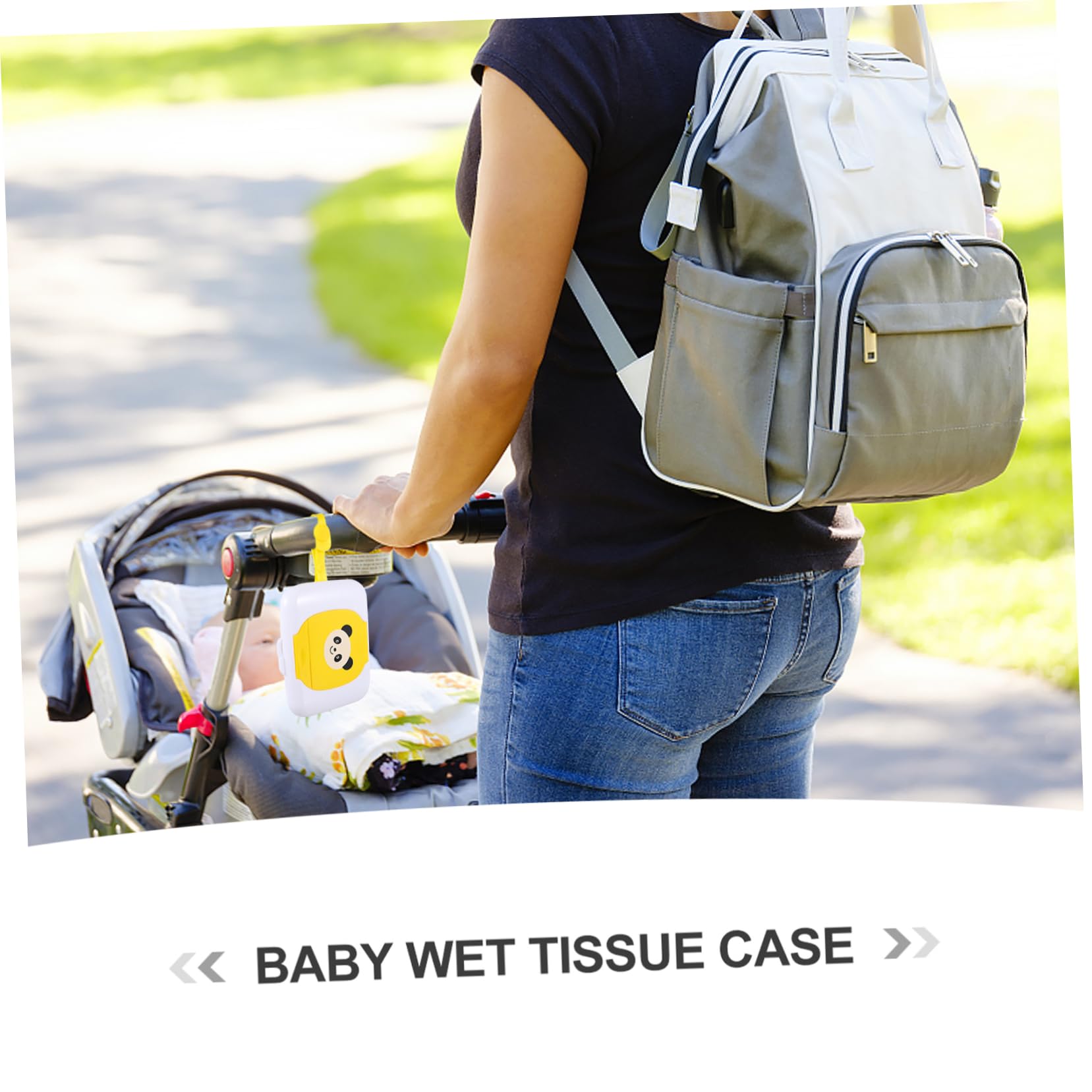 ORFOFE 1-Pack Plastic Wet Wipes Box for Newborns - Portable Diaper Wipes Container with Lid, Travel Baby Wipes Dispenser - Ideal for Diaper Bags, Nursery, and On-the-Go Use