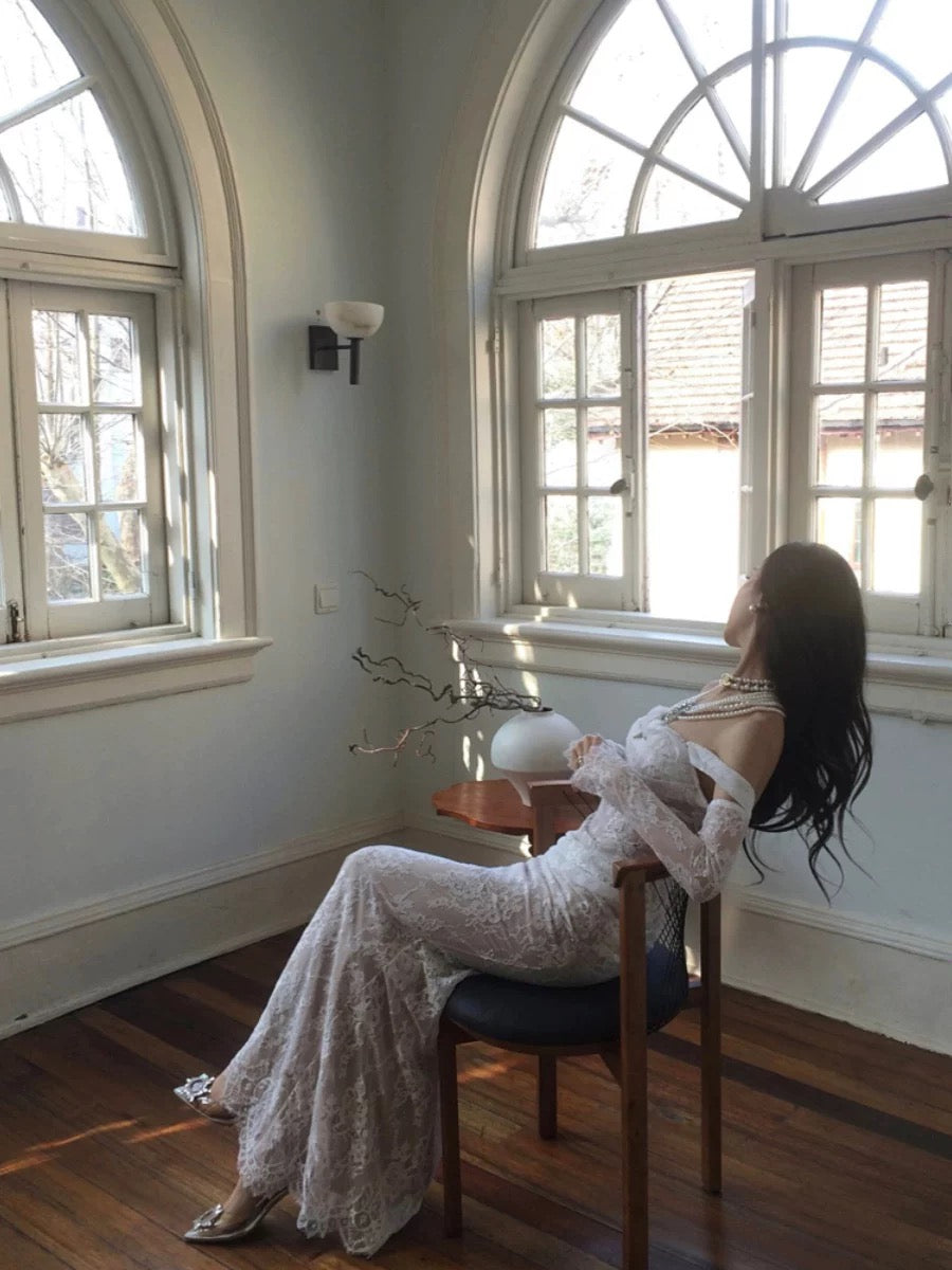 Elegant Off-The-Shoulder Mermaid Lace Long Prom Dress for Formal Parties & Special Occasions - Style J4841 | Perfect for Homecoming, Wedding Guest & Evening Gala Events