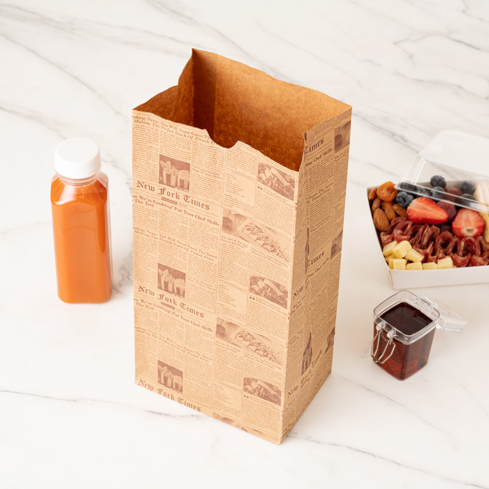Eco-Friendly Kraft Paper Bags 8 lb - 6 x 4 x 11.75 Inches - 100 Count Box - Perfect for Retail Packaging, Grocery Shopping & Gift Wrapping