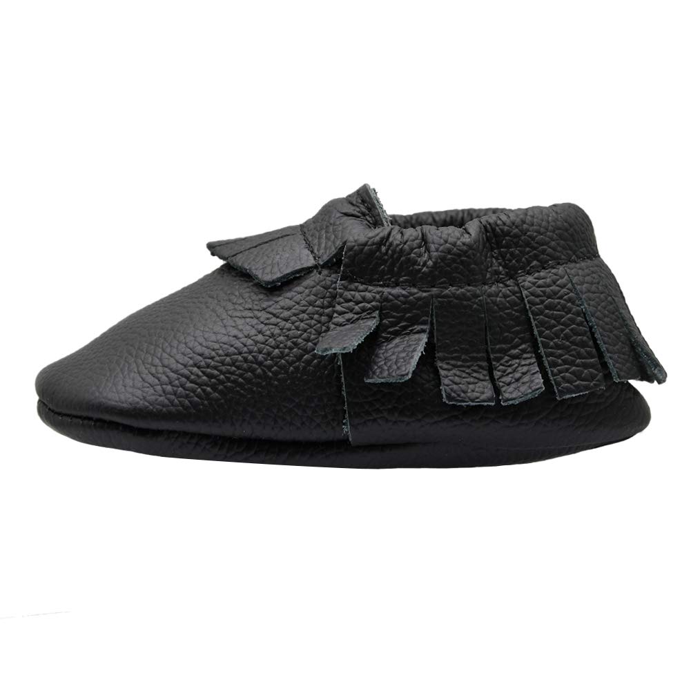 iEvolve Baby Leather First Walking Shoes - Soft Sole Moccasins with Tassels for New Walkers | Perfect for Indoor Play, Outdoor Adventures & Special Occasions