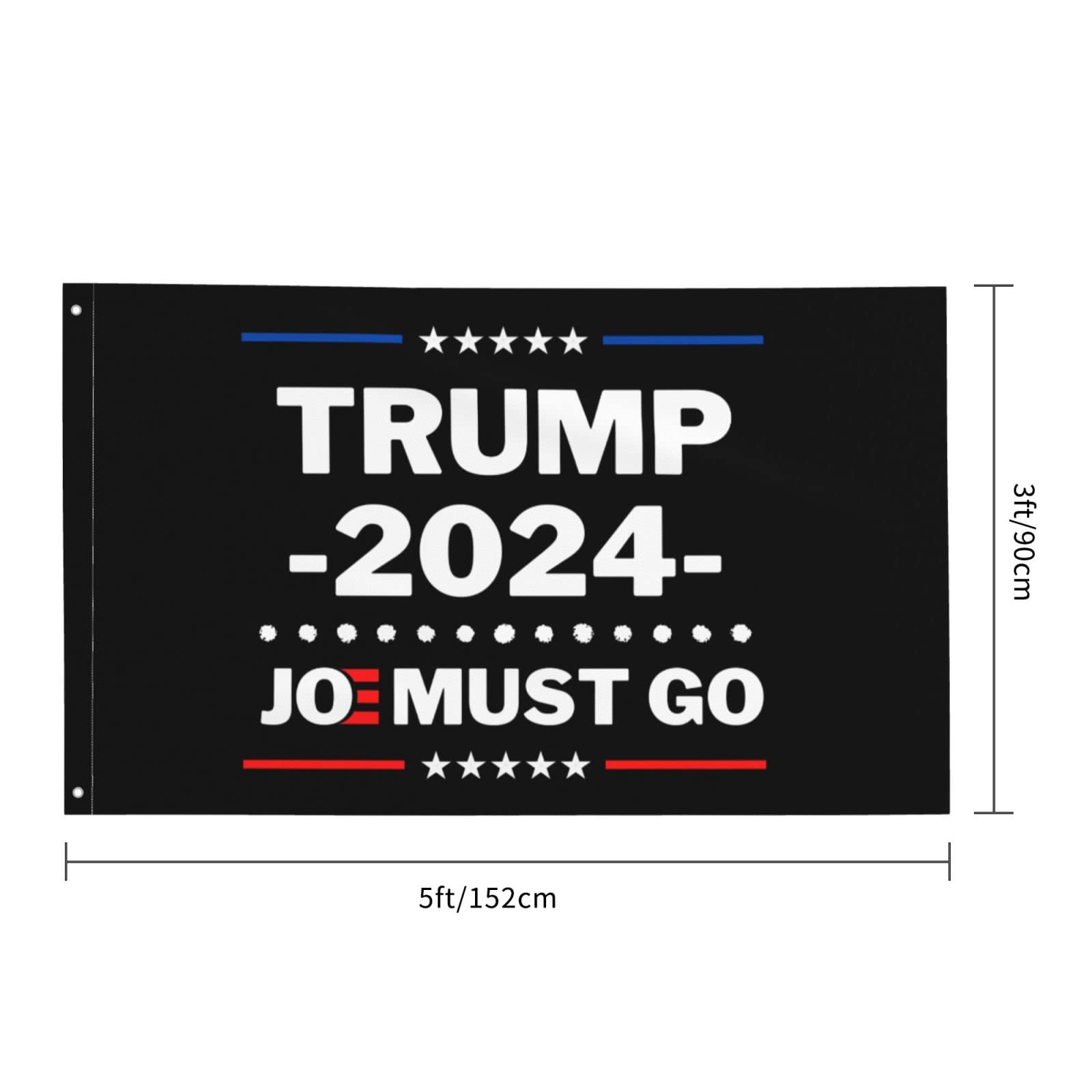 Trump 2024 Flag - Anti Joe Biden Flag 3x5 Ft with Metal Grommets - Durable Political Yard Banner for Campaigns, Protests & Patriotic Displays